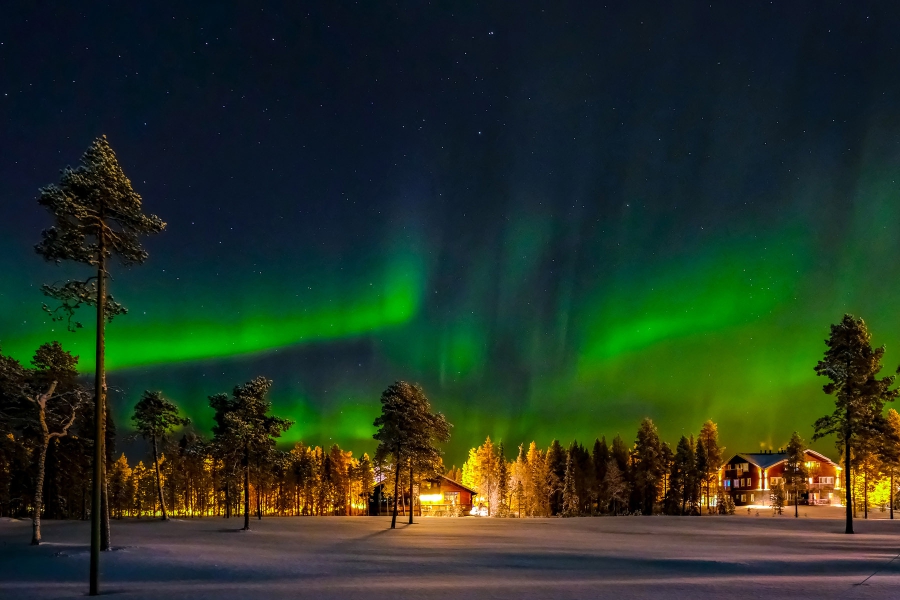 Noorderlicht in Fins Lapland